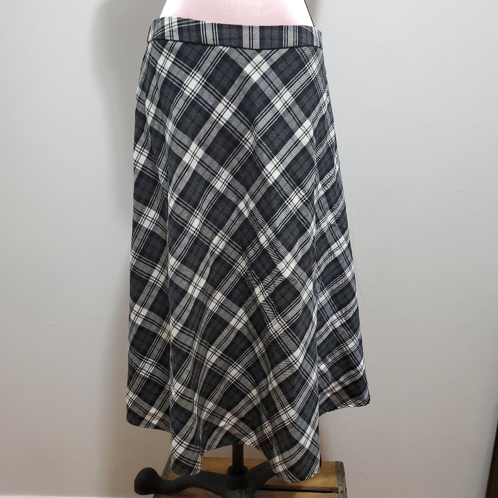 89th & Madison Midi Plaid Skirt